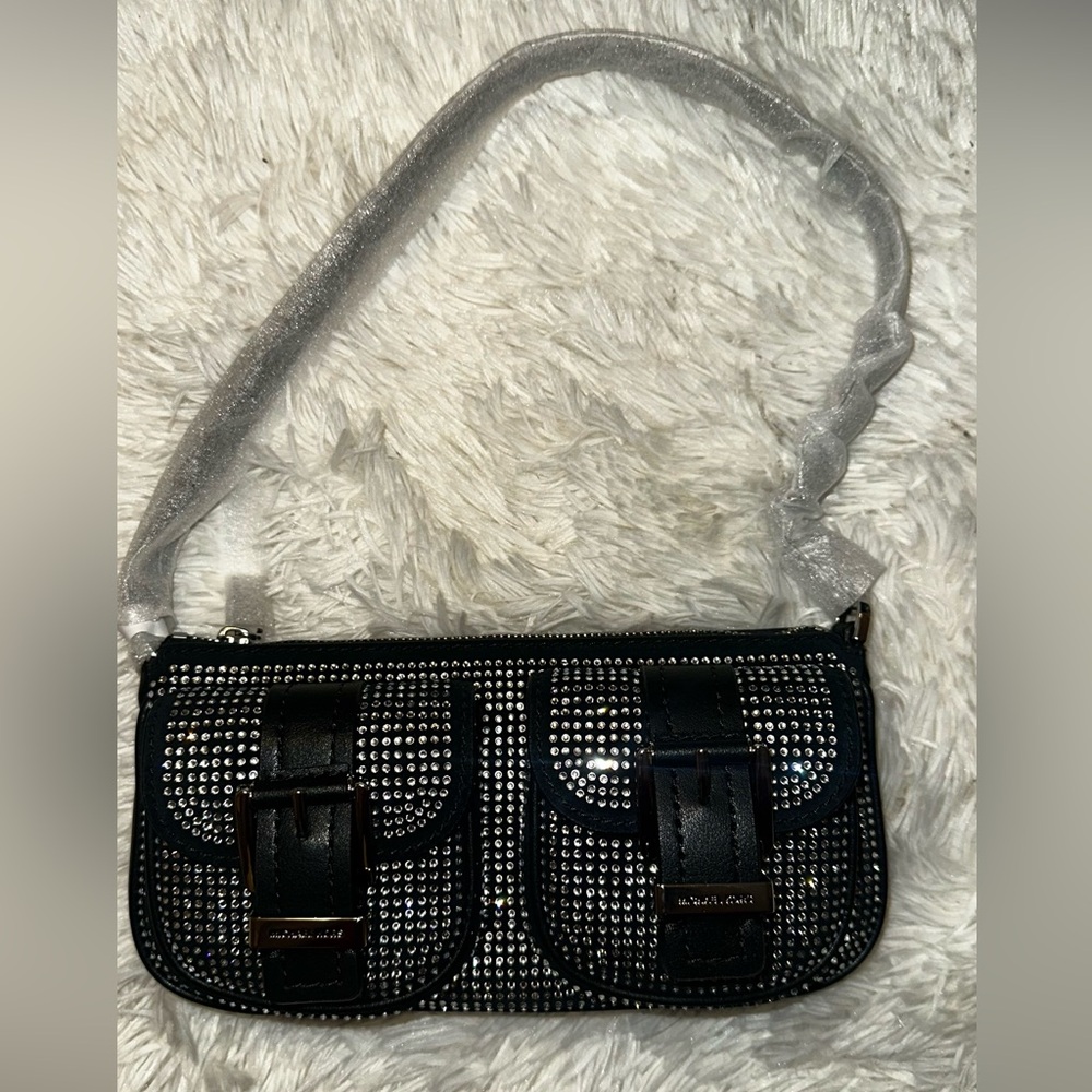 NWT Michael Kors Black sparkle Handbag - Picture 11 of 13